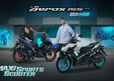 Mengusung Tema Urban Street Style, Yamaha All New Aerox 155 Tampil Semakin Energik dan Dinamis dengan Warna Baru