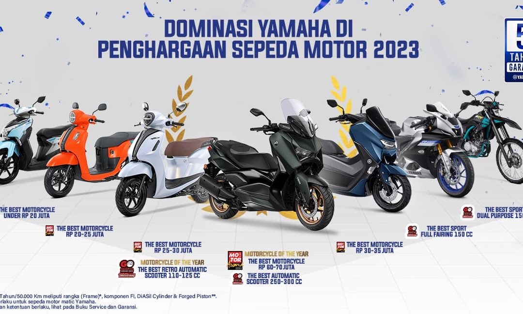 Motor Yamaha Boyong 5 Piala di Ajang Penghargaan Bergengsi