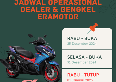 🗓 Jadwal Operasional Bengkel Yamaha Eramotor